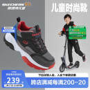 Skechers斯凯奇儿童绒绒靴女童冬季保暖棉鞋大童靴子302527L