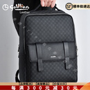 Goldlion【高端奢品】男士双肩包大容量旅行包时尚商务出差电脑多功能背包 黑色