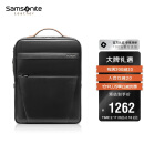 新秀丽（Samsonite）男士双肩包14英寸大容量商务背包牛皮电脑包TM0*09001