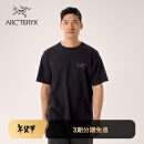 ARC'TERYX始祖鸟 KRAGG COTTON LOGO SS 透气 男子 棉质短袖T恤 Black/Multi/黑色 L