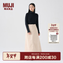 无印良品（MUJI）女式 木棉混 灯芯绒 A字裙 中长款半身裙子女款 美拉德 BE11CC3A 象牙色 S 155/62A