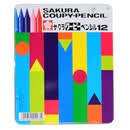 樱花（SAKURA）日本塑料蜡笔12色铁盒套装 笔轴全芯不脏手美术儿童绘画美术写生