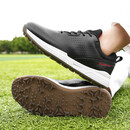新款男士高尔夫球鞋防水专业大码训练鞋golfshoes防滑轻便无钉鞋 黑色 42