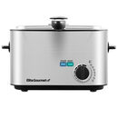 Elite Gourmet 不锈钢电炸锅 1.1L大容量 1200W快速加热 可调温度 便携家用炸鸡薯条 可拆卸篮子