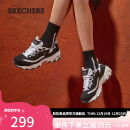 斯凯奇（Skechers）圣诞礼物女鞋冬季保暖熊猫鞋复古老爹鞋厚底增高休闲运动鞋11959