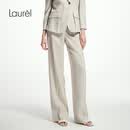 Laurèl【粘纤】新款几何艺术微肌理直筒裤女LWL362K03700 浅卡其 XS