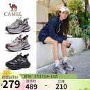 骆驼（CAMEL）【银月】老爹鞋女新潮撞色厚底休闲鞋 L24A283742 灰/枪/黑 38