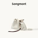 Songmont山下有松百纳系列手拿包女手提斜跨垃圾袋通勤流浪包 余墨白mini 现货