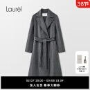 Laurèl【山羊绒】24冬新款山羊绒系带大衣女LWD334D07000 暗夜灰 155/80A