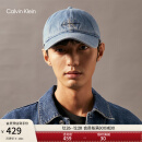 Calvin Klein Jeans男女同款简约ck刺绣字母潮流复古弯檐牛仔棒球帽礼物HX0278 458-牛仔蓝 OS