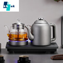 钛合金全自动底部双上水纯钛烧水壶茶台茶桌嵌入式煮 蒸茶款纯钛接桶装水款