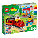 乐高（LEGO）积木拼装得宝10874 智能蒸汽火车大颗粒积木桌儿童玩具家居装饰