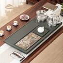 石上居整块天然乌金石茶盘一体式茶托盘带排水烧水壶茶盘全自动上水茶台 天罗绿一体式带烧水壶90*40*3cm