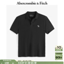 ABERCROMBIE & FITCH【Polo衫断码福利】男装24夏款通勤经典小麋鹿短袖Polo衫 黑色2(4158) S (175/92A)