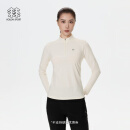 KOLON SPORT/可隆半拉链长袖T恤 女子户外登山S-FUNCTIONAL吸湿速干内搭 LKZT5SN064-CR 淡鹅黄 M 165/88A