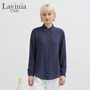 Lavinia Club拉维妮娅法式时尚通勤休闲衬衣2025春新品女士打底衫上衣E51C110 藏蓝色 S 160/84A
