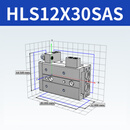 AirTac/亚德客精密导轨型滑台气缸HLS12/16/20X10/20/30/40/50S HLS12X30SAS
