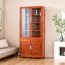 三匠名居红木家具非洲花梨（学名：刺猬紫檀）书柜书橱实木新中式储物柜客厅展示柜书房文件柜O 单个：长85_宽35_高193cm