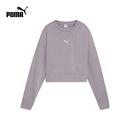 彪马（PUMA）秋女短款运动休闲复古做旧圆领长袖卫衣套头衫629053 浅紫色-30 M (160/84A)