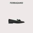 【8成新】菲拉格慕（Ferragamo）女士黑色莫卡辛鞋 0779200_1D _ 75 礼物 送女友  