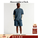 ABERCROMBIE & FITCH男装24春秋款美式活力经典LOGO抓绒宽松黑色多色短裤KI128-4035 蓝色 XL (180/98A)