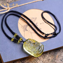 郎凯丹顿黄水晶吊坠三合贵人吊坠男女本命年生肖鼠牛虎兔龙蛇马羊 生肖（猴鼠龙）搭配精美绳链