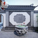 唐语砖雕仿古砖雕福字影壁墙中式庭院迎门墙青砖影背墙照壁装饰角花高浮雕 3.6×2.9米影壁套餐5(不含帽檐)