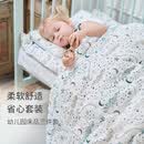 nest designs婴儿被子幼儿园春秋薄被盖被床笠三件套六件套午睡被宝宝四季被 幼儿园六件套-初雪