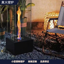 温以嘉定制室内真火小酒精壁炉取暖炉氛围装饰灯落地摆件民宿别墅家用观 观赏真火壁炉【黑色底座】赠送酒