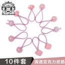 Royal sasa母亲节礼物发圈扎头发皮筋不伤发女童爱心发绳纯色儿童发饰头饰
