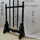 浮歌实木十八般兵器架子立式单多孔刀架架大兵器架家庭红缨枪木架 三孔深色