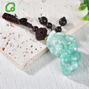 千载一玉年货节翡翠玉貔貅汽车钥匙扣 男女创意精致包包挂饰玉石古风链 款六 QZF3631z