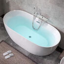 九牧新款亚克力家用小户型浴缸酒店民宿浴缸独立式移动无缝一体贵妃浴缸 浴缸+银色瀑布 1.5米