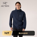 ARC'TERYX始祖鸟 SQUAMISH HOODY 轻量 男子 防风夹克 Black Sapphire/蓝黑色 M