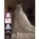 薇恋梦岚在逃公主婚纱礼服女2025新款新娘重工大拖尾长袖质感主纱 婚纱拖尾八件套 L