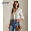 Polo Ralph Lauren 拉夫劳伦 女装 经典款经典版型亚麻衬衫RL26529 100-白色 XS