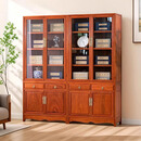 三匠名居红木家具非洲花梨（学名：刺猬紫檀）书柜书橱实木新中式储物柜客厅展示柜书房文件柜O 一对：长170_宽35_高193cm