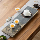 石上居天然整块国画石茶盘家用办公室泡茶盘嵌入定制排水茶台 国风博雅70*25*3cm（可选纹理）