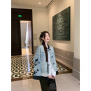 oein新中式国风盘扣牛仔外套女烈儿Lierkiss江南新中式牛仔新疆棉 牛仔蓝 牛仔蓝 S 80至100斤均码