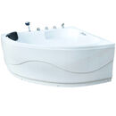 九牧新款三角浴缸家用成人小户型浴盆亚克力独立式按摩小浴缸扇形泡澡缸 豪华冲浪缸 0.9m