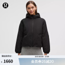 lululemon丨Water-Resistant 女士带夹层连帽外套 LW4CEDS 黑色 S