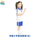 青青世界深圳校服小学生凉感透气柔软舒适运动服男女短裤夏长裤薄吸湿排汗 特版小学夏运套装（女) 125 （码标130，实际大小125）