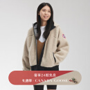 加拿大鹅（Canada Goose）Simcoe 女士羊羔绒连帽衫羊毛抓绒夹克大鹅外套 7016W 950 浅黄褐色 M