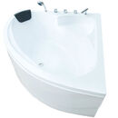 九牧新款三角浴缸家用成人小户型浴盆亚克力独立式按摩小浴缸扇形泡澡缸 尊享版五件套缸  1.4m