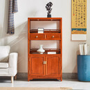 三匠名居红木家具缅甸花梨（学名：大果紫檀）小书柜实木书橱书架新中式茶水餐边柜收纳储物展示柜 单个：长68*宽36*高126cm