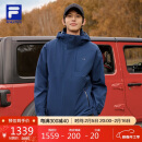 FILA 斐乐官方男士冲锋衣两件套2024冬季健身运动羽绒服上衣