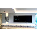 培洋2024年新款岩板电视背景墙悬空哑光客厅佛山现代影视墙木格 套餐8大师内镶叠层新款系列 5-10㎡