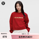 lululemon丨Scuba 女士超宽松款套头卫衣 *新年款 LW3IXMS 暗红 线上专售 M /L