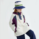 咕噜日记（Purrfect diary）【轻量无感】童装户外冲锋外套女童透气防水上衣男童耐磨防风夹克 杏白紫 140