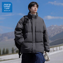 JEANSWEST LIFE棉衣男冬季2025新款外套男加厚潮流保暖棉服 黑色MYM24-99999 XL （建议140-165斤）